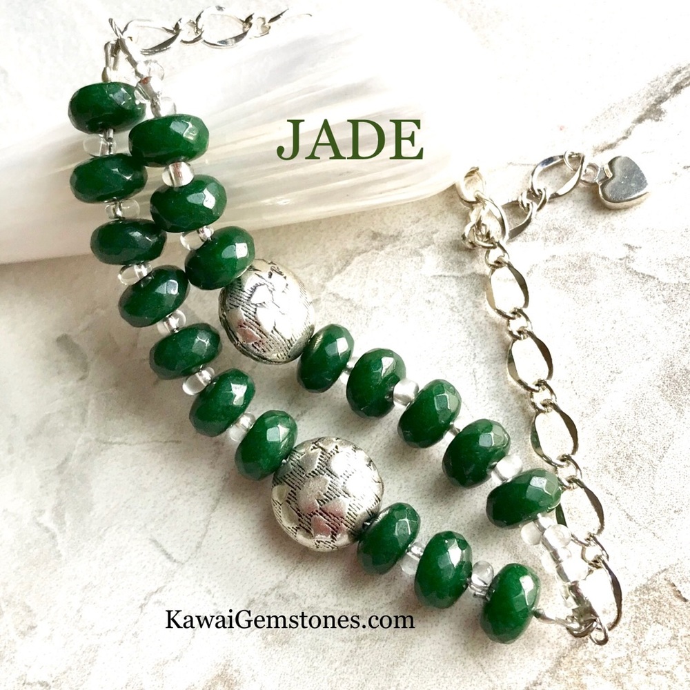 SALE ✨JADE Bracelet✨925 Silver Plated✨